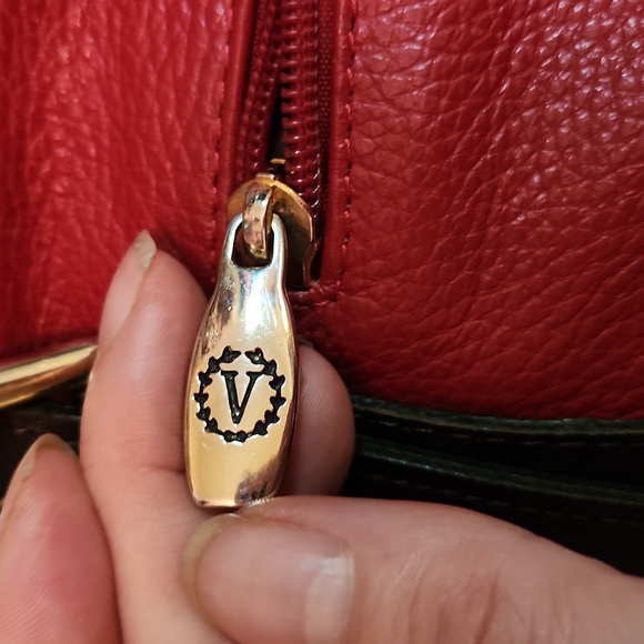 Valentina red pebbled leather with brown straps - Picture 11 of 16